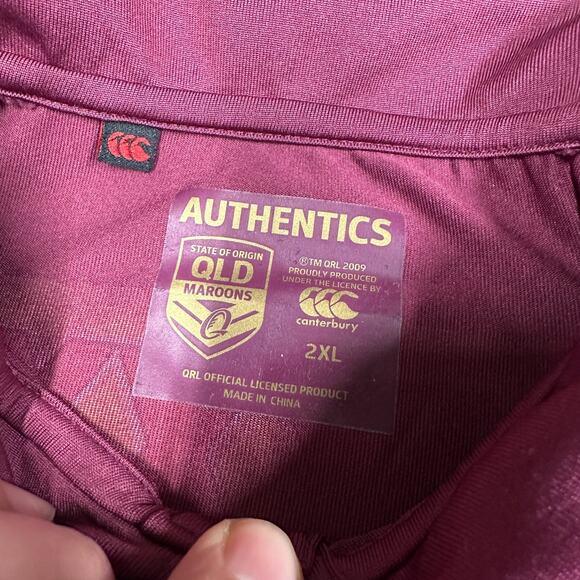 Queensland Maroons NRL Polo Shirt Size 2XL QLD Rugby League State Of Origin - Picture 10 of 14